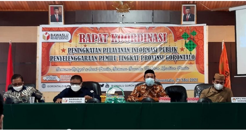 Bawaslu Provinsi Gorontalo Menggelar Rakor Pelayanan Informasi Publik Bersama Bawaslu Kabupaten/Kota Sekaligus Halal bi Halal.
