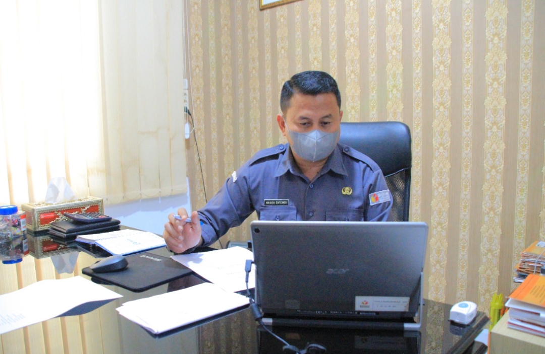 Nikson Entengo Ikuti Rapat Pembahasan Satker Secara Virtual