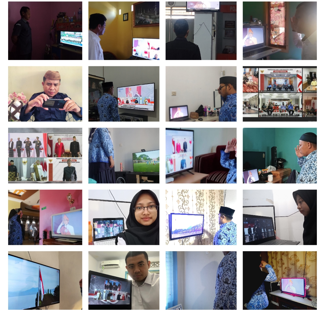 Bawaslu Gorontalo Ikut Upacara Peringatan Hari Lahir Pancasila Tahun 2022 Secara Virtual