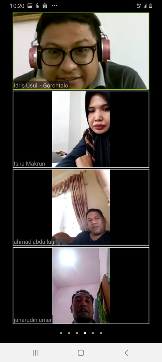 Bawaslu Provinsi Gorontalo Gelar Rapat Pimpinan Lewat Video Konferensi.