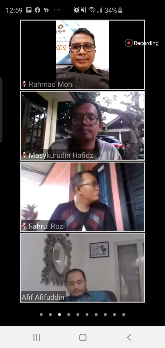 Rapat Divisi Pengawasan Bawaslu RI, Kordiv Rahmad laporkan hasil pengawasan Verifikasi Administrasi