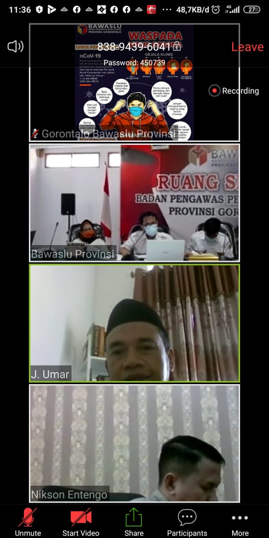 Bawaslu Provinsi gelar rapat Internal.