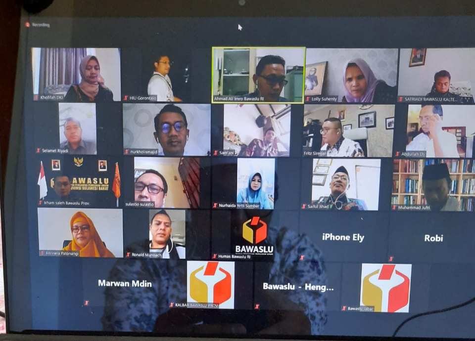 Ikuti rapat daring kehumasan Bawaslu RI, Idris menyampaikan ini.
