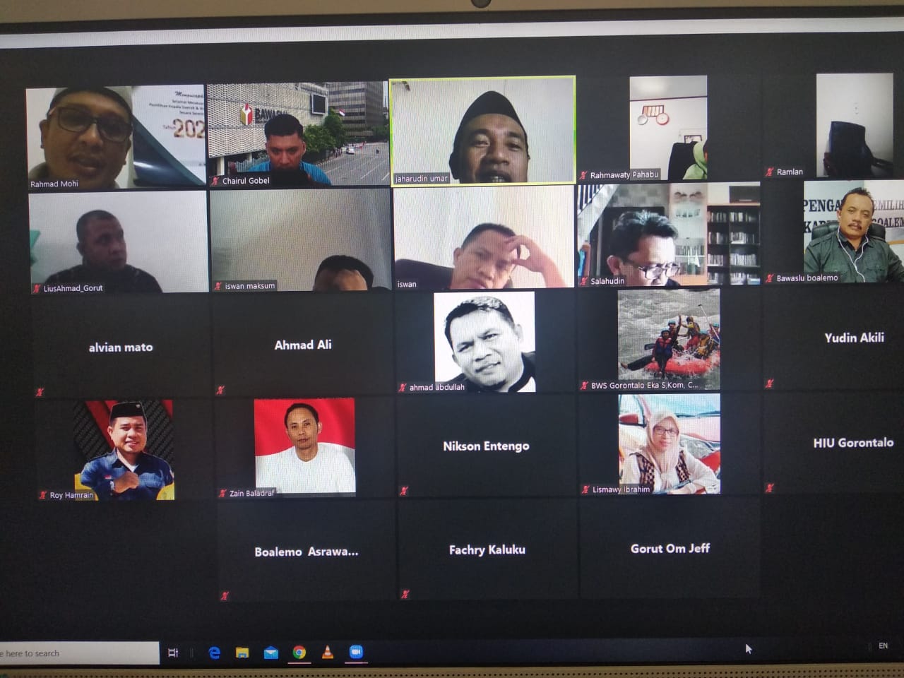 SKPP Daring Bawaslu Gorontalo memasuki tahap Diskusi.