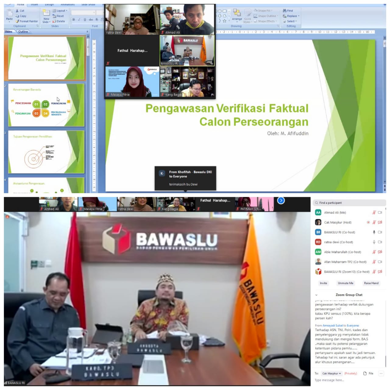 BAWASLU Gorontalo Mengikuti Rakornas Persiapan Pengawasan Verifikasi Faktual Pencalonan Perseorangan Pilkada 2020