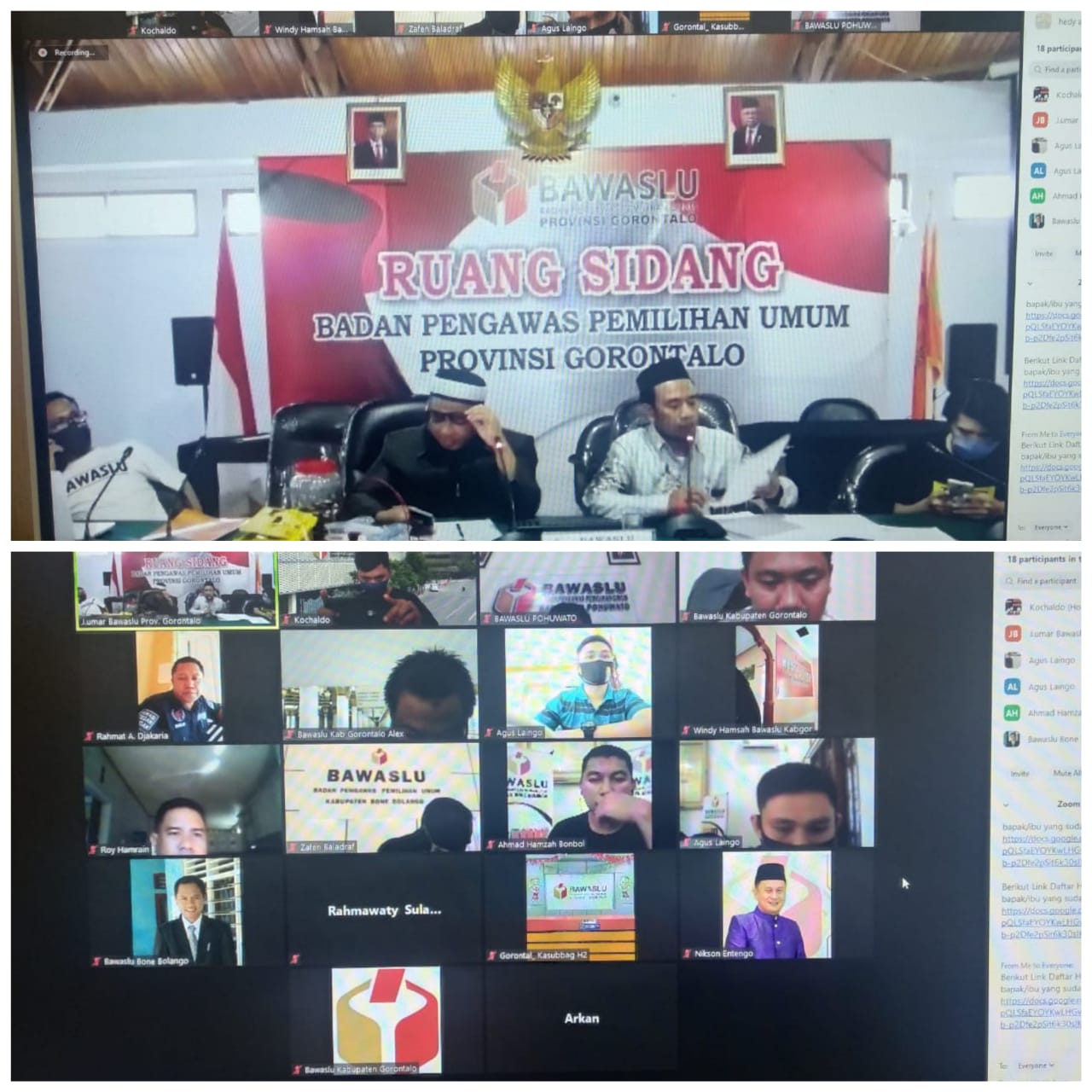 Bawaslu Gorontalo Gelar Rakor Pengawasan Coklit Pilkada 2020.