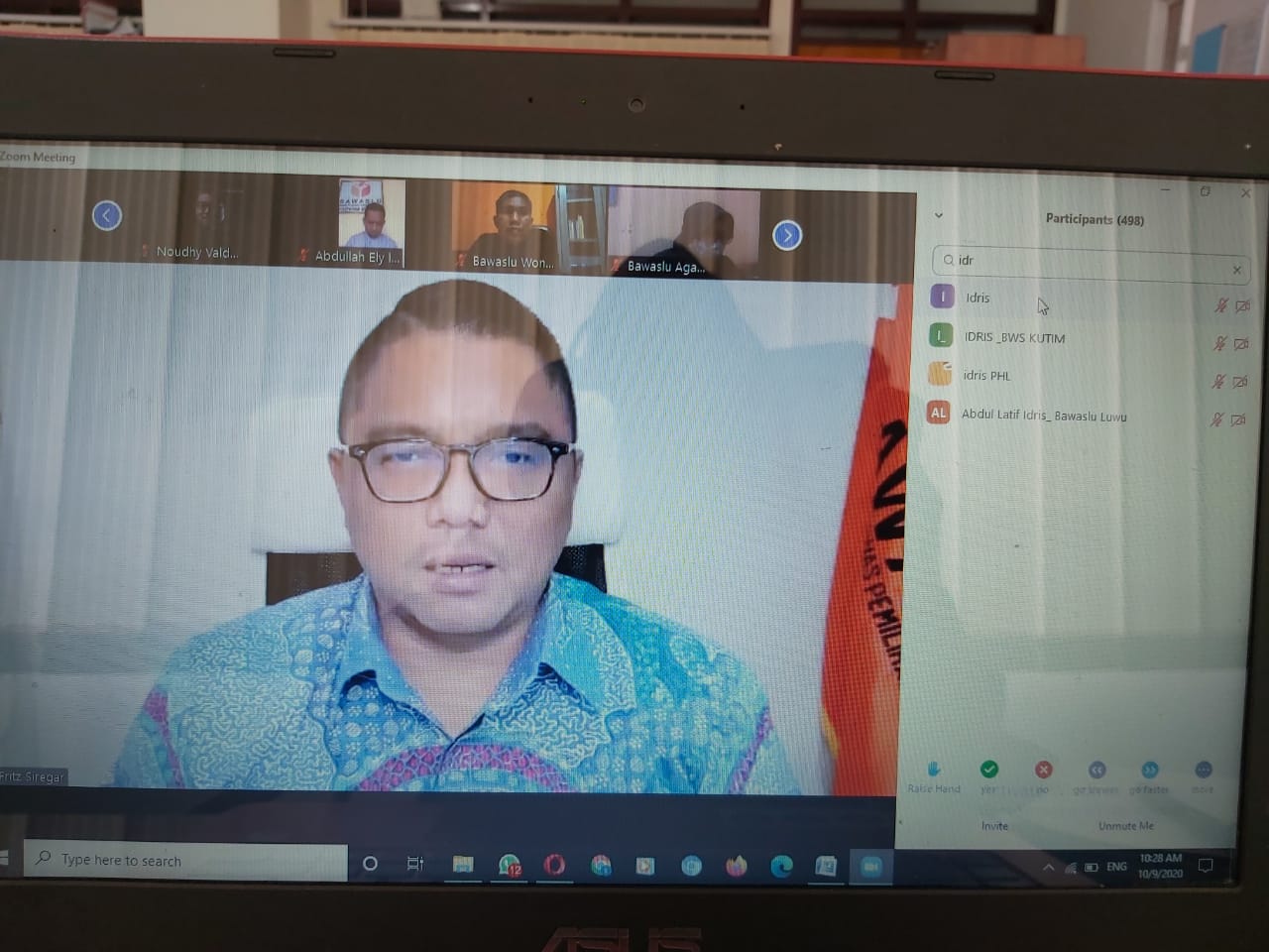 Bawaslu Gorontalo ikuti Webinar Pengawasan Konten Media Sosial.