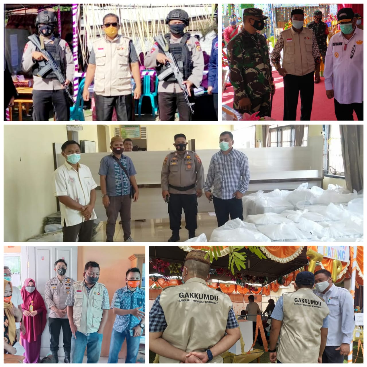 Bawaslu Provinsi Gorontalo Monitoring Pelaksanaan Hari Pungut Hitung Pilkada 2020