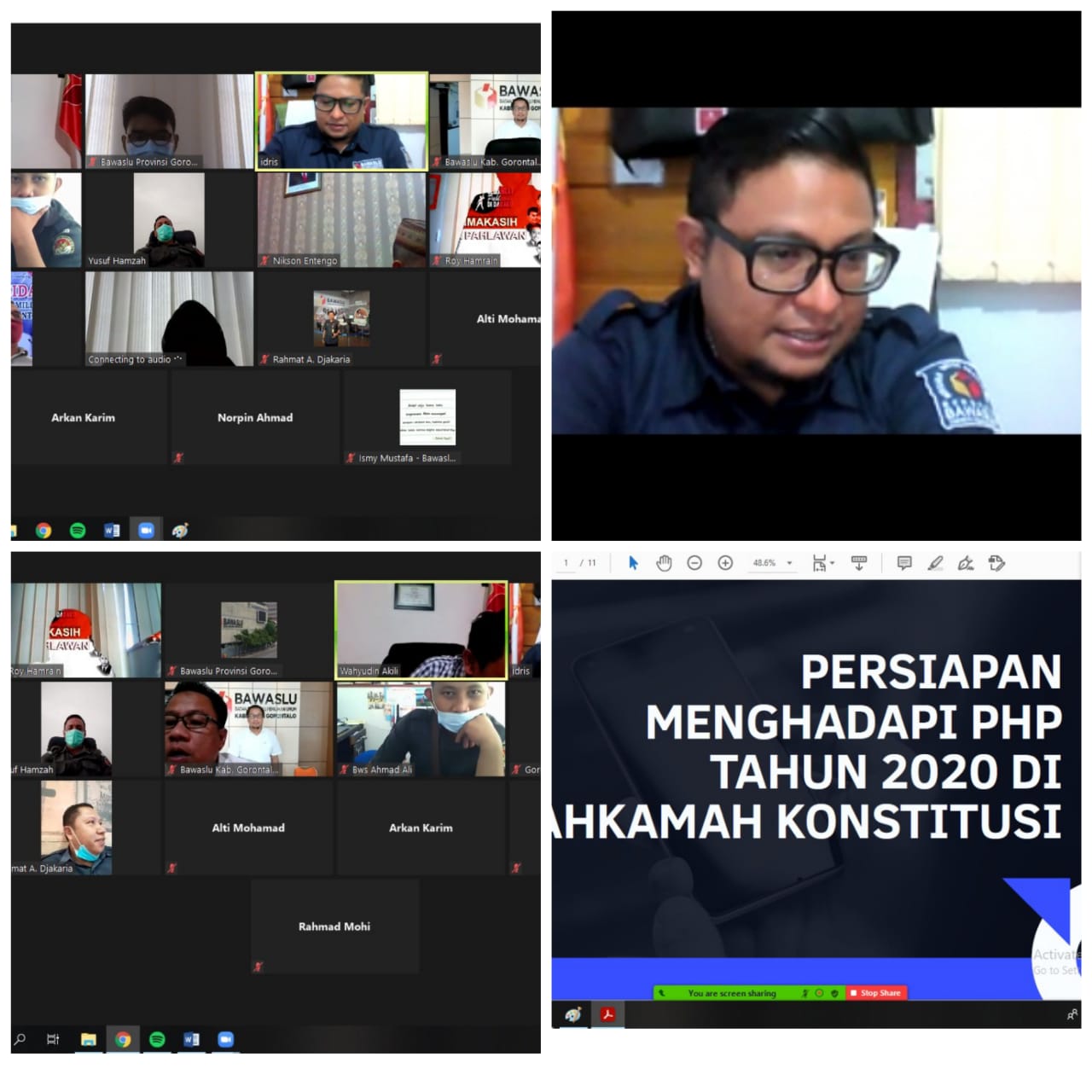 Rapat Pesiapan PHP MK, Idris Jelaskan langkah yang akan ditempuh.