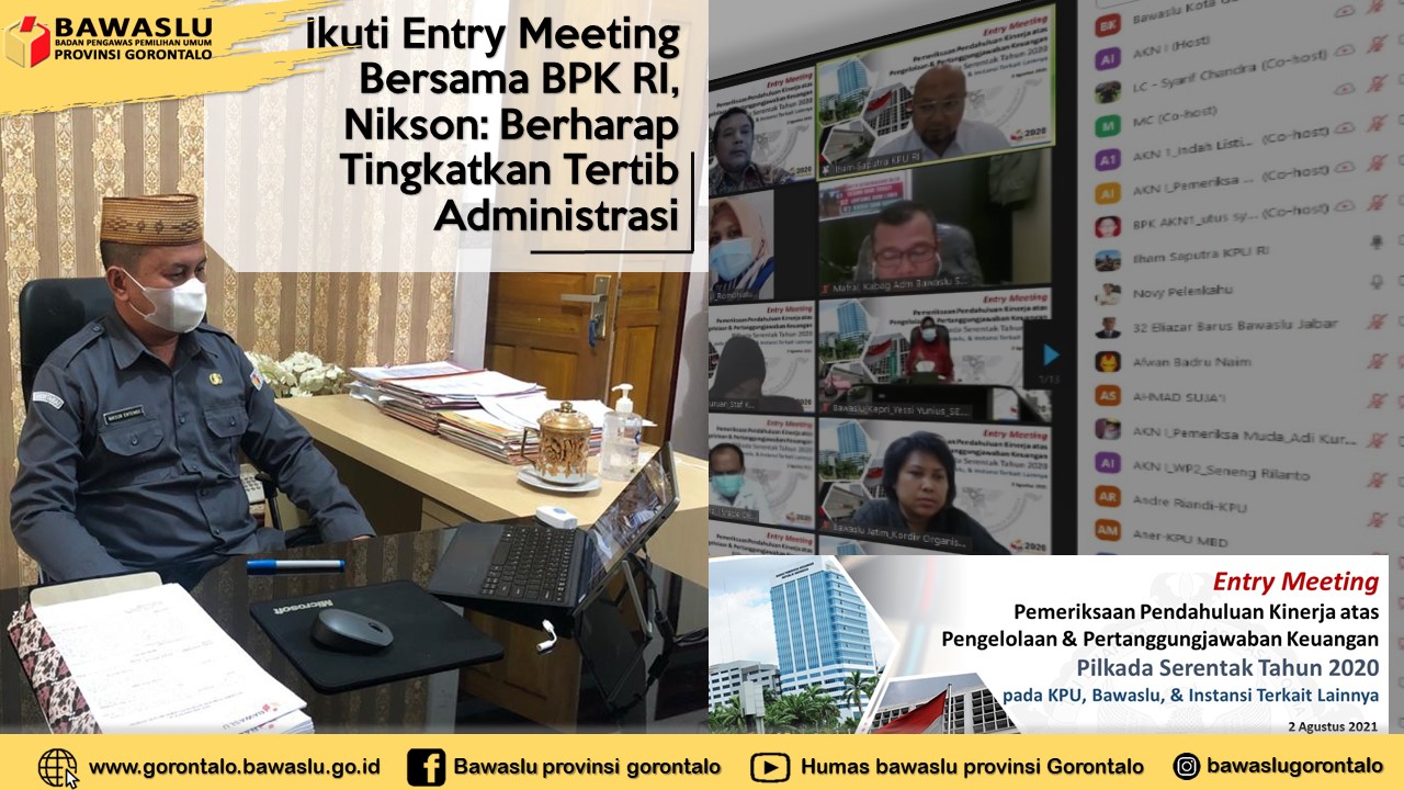 Ikuti Entry Meeting Bersama BPK RI, Nikson: Berharap Tingkatkan Tertib Administrasi