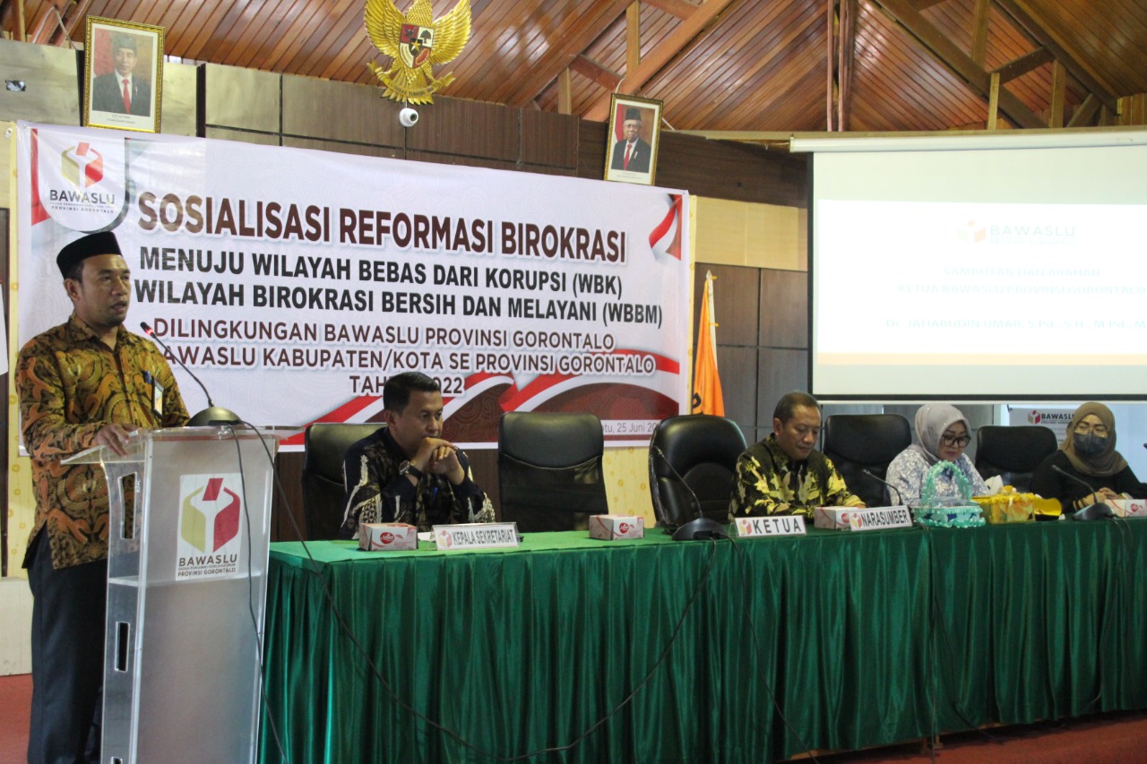 Sosialisasi RB, Bawaslu Gorontalo Hadirkan Guru Besar Administrasi Publik