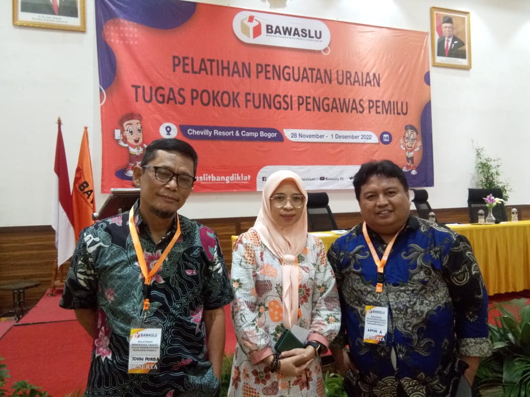 Tiga Pimpinan Bawaslu Provinsi Gorontalo Ikuti Pelatihan