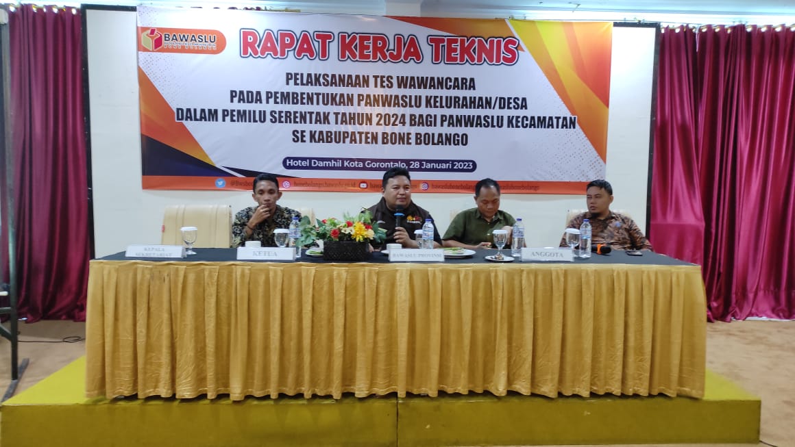 Amin Meminta Tim Penyusun Daftar Pertanyaan Tes Wawancara Panwaslu Kelurahan/Desa Memegang Prinsip Profesional
