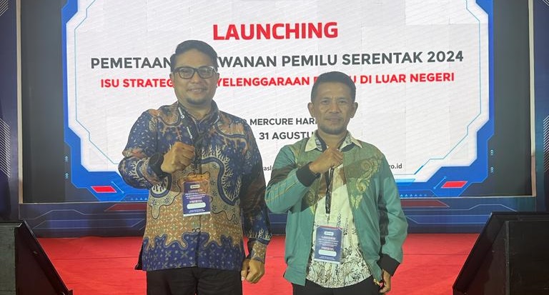 DUKUNG PENGAWASAN PEMILU DI LUAR NEGERI, IDRIS DAN FADJRI HADIRI LAUNCHING PEMETAAN KERAWANAN PEMILU