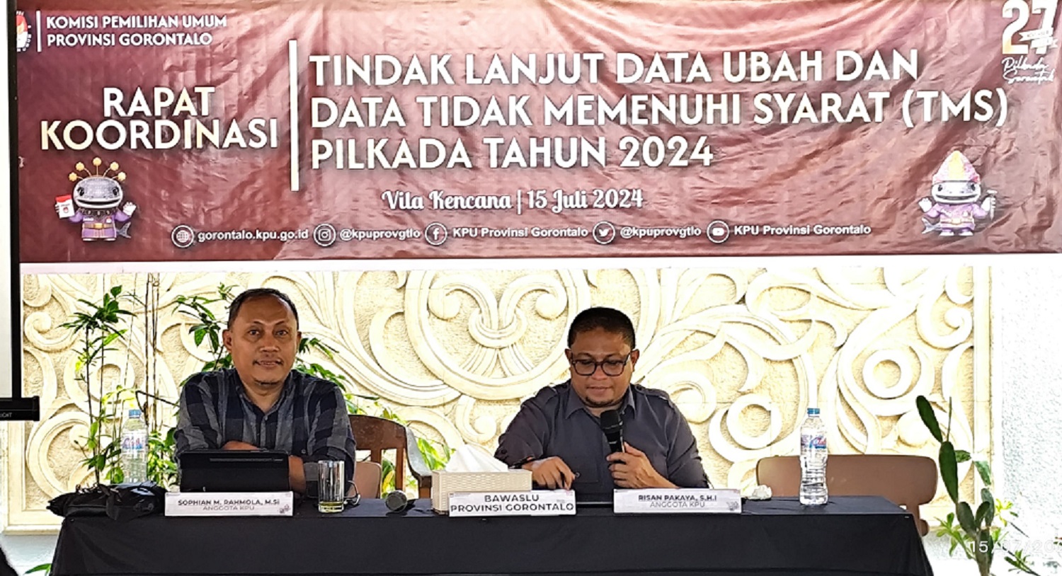 Bawaslu Provinsi Gorontalo Hadiri Rakor Tindak Lanjut Data TMS dari KPU RI