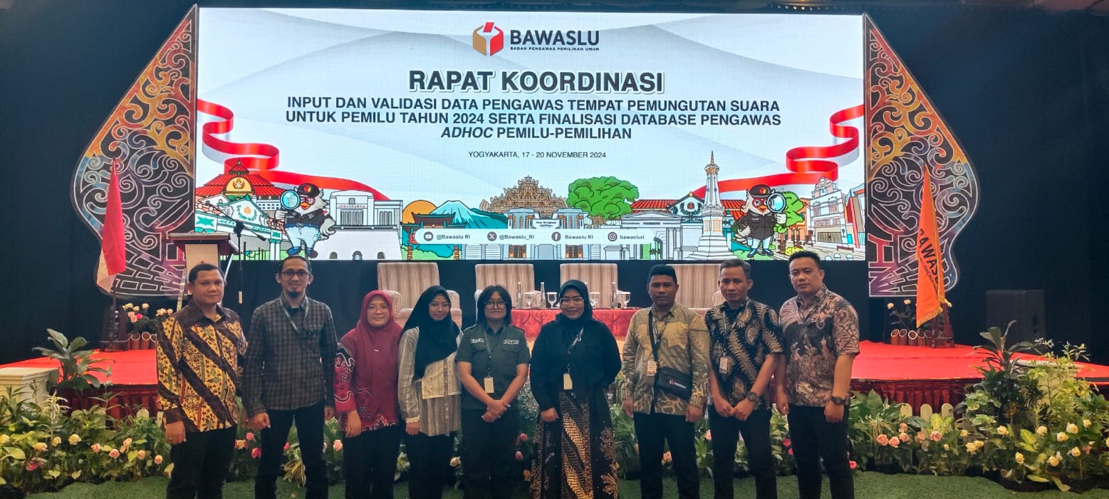 Bawaslu Provinsi Gorontalo Ikuti Rakor Validasi Data Pengawas Pemilu 2024 di Yogyakarta