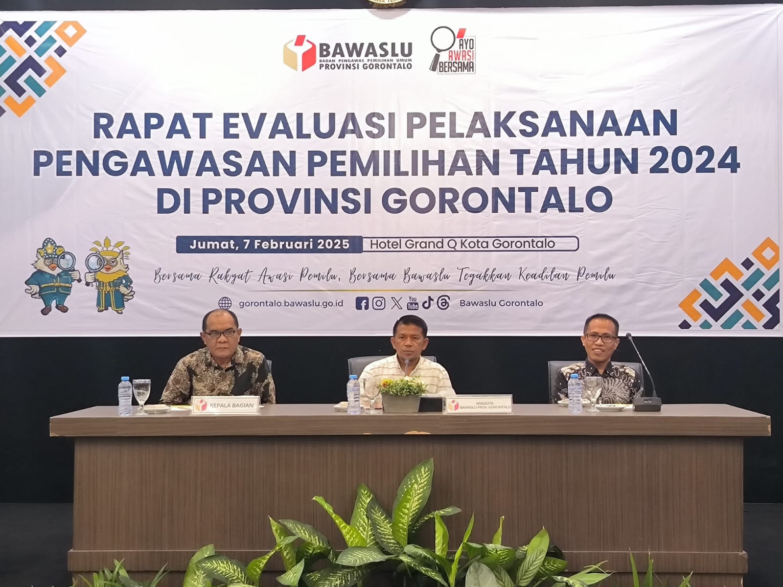 Bawaslu Provinsi Gorontalo Gelar Rapat Evaluasi Pengawasan Pemilihan 2024, Moh Fadjri Arsyad: "ini sangat penting".