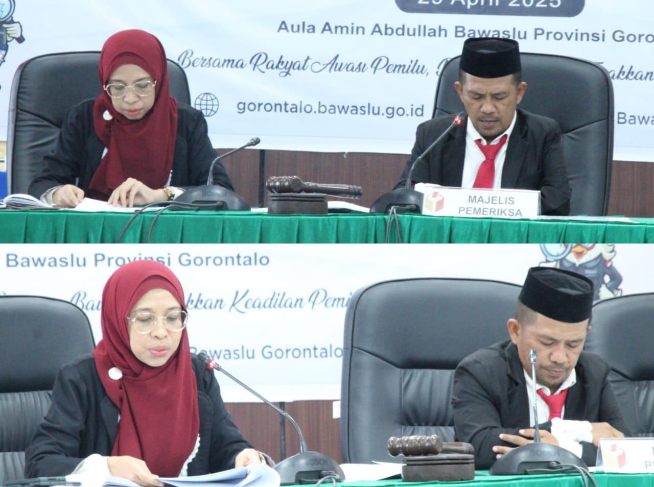 Bawaslu Provinsi Gorontalo Gelar Sidang Pembacaan Putusan Pendahuluan Dugaan Pelanggaran Administrasi Pemilihan TSM Pasca PSU Pilkada Gorontalo Utara