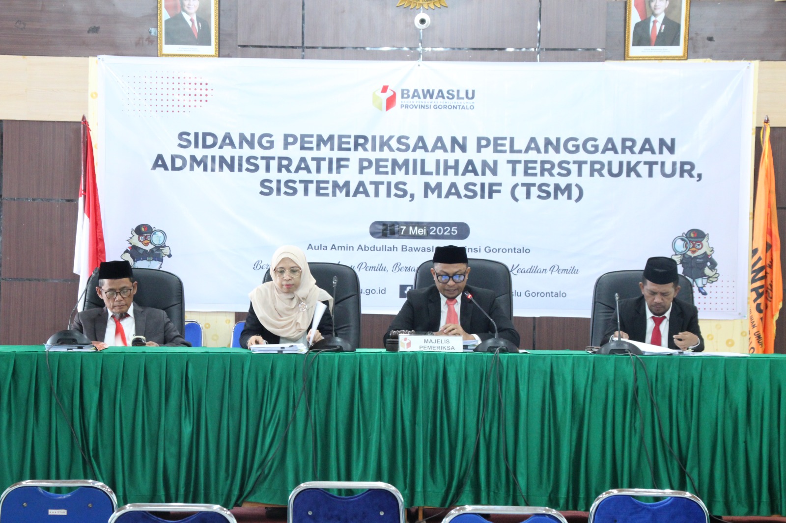 Bawaslu Provinsi Gorontalo Lanjutkan Sidang Pemeriksaan Dugaan Pelanggaran TSM
