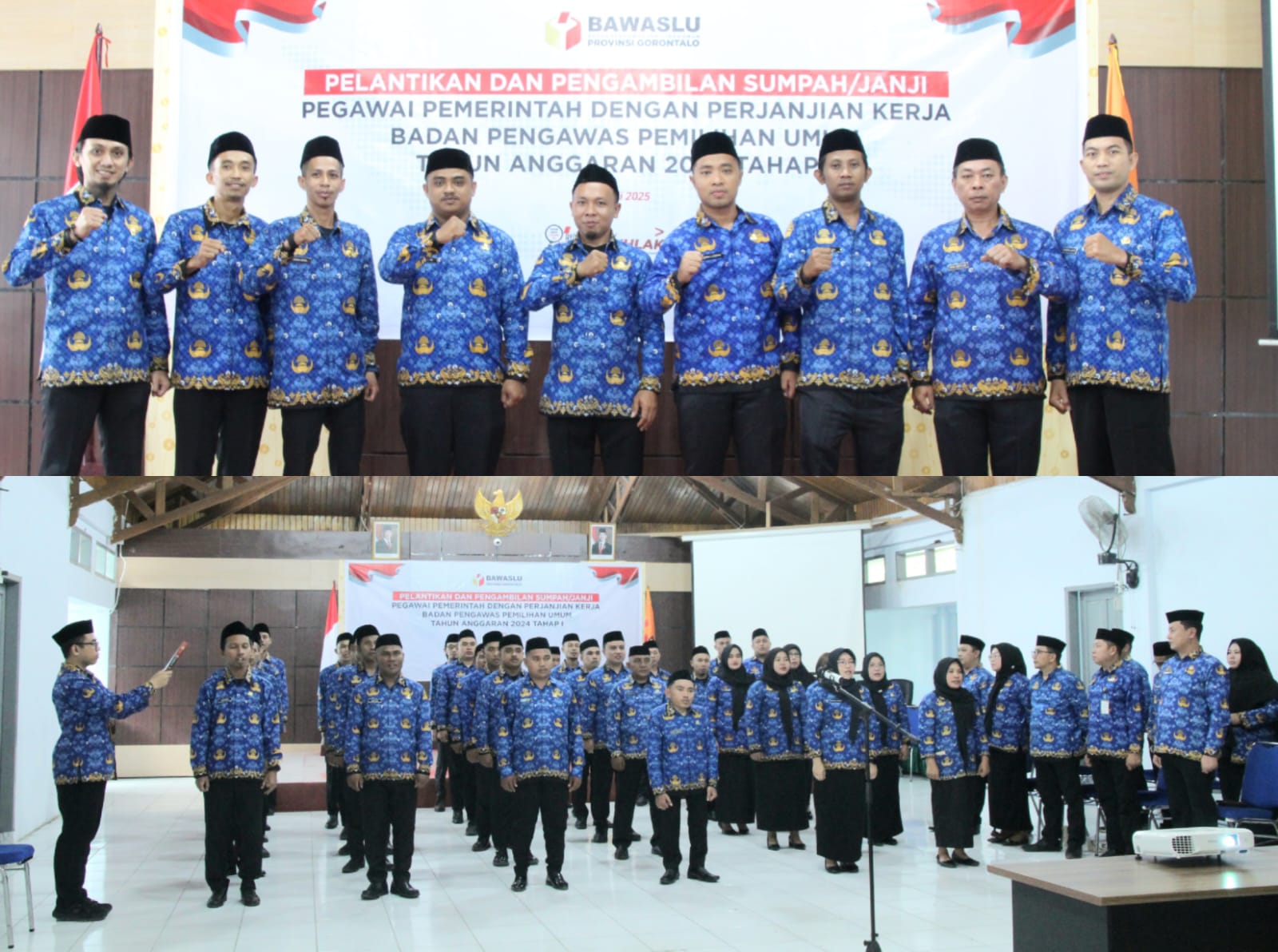 9 PPPK Bawaslu Provinsi Gorontalo Tahun Anggaran 2024 Dilantik Secara Daring