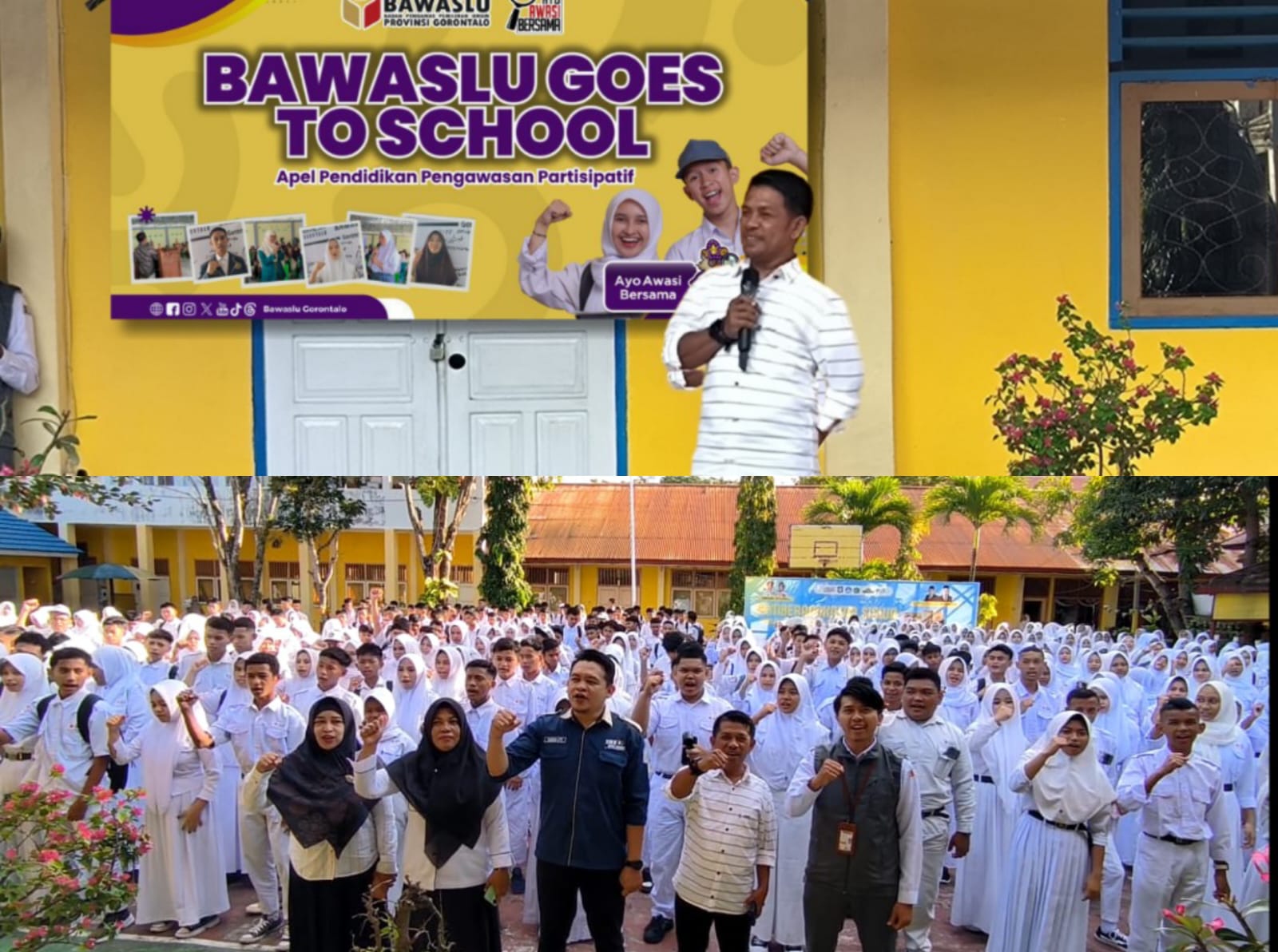 Bawaslu Goes to School: Apel Pendidikan Pengawasan Partisipatif Digelar di SMK Negeri 2 Gorontalo