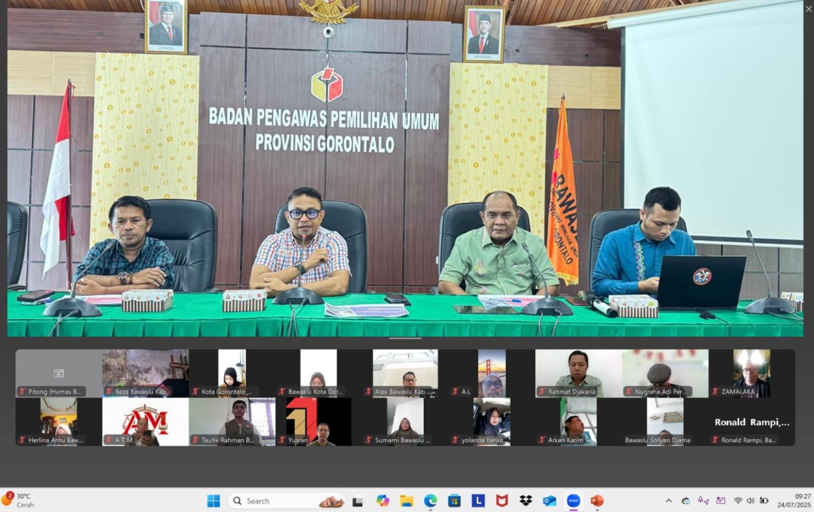 Bawaslu Provinsi Gorontalo Gelar Evaluasi dan Bimbingan Pengelolaan Kehumasan