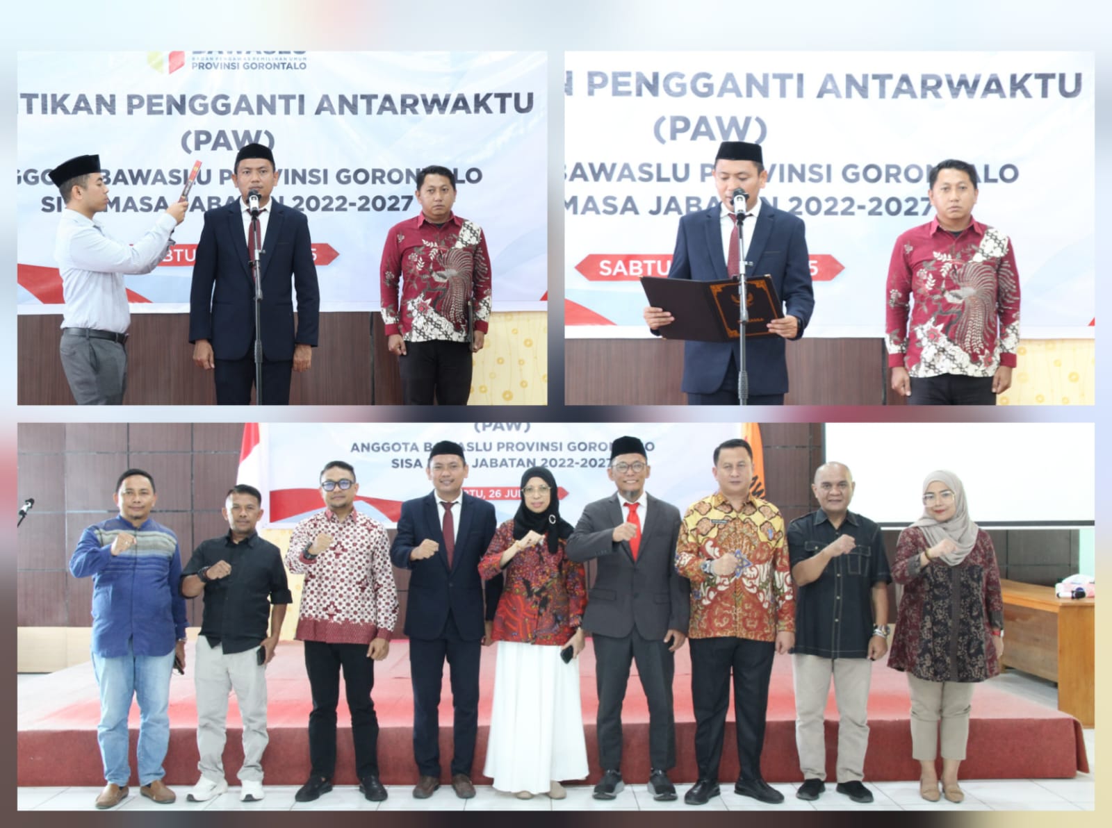 Pimpinan Bawaslu Provinsi Gorontalo Kini Lengkap, Wahyudin M Akili Resmi Dilantik