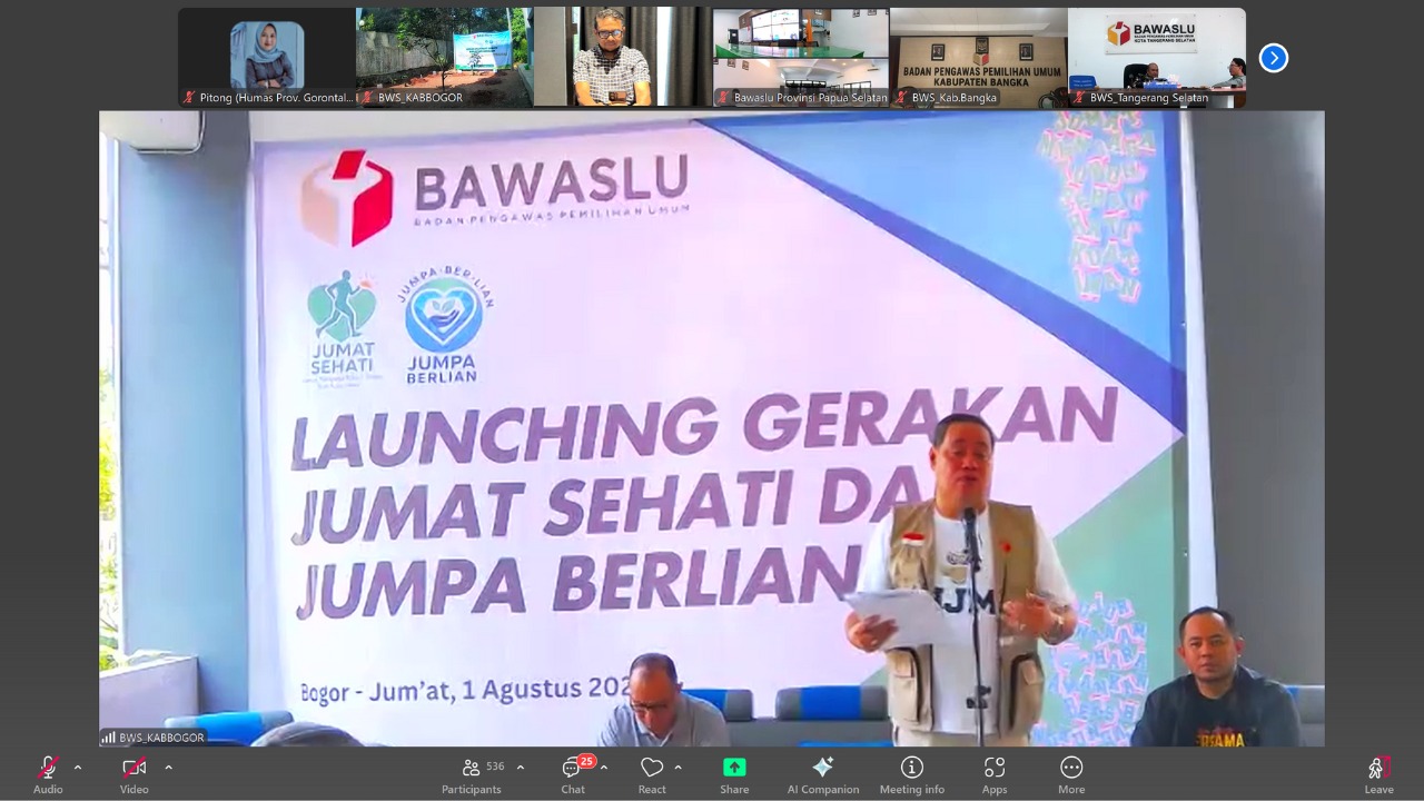 Bawaslu Provinsi Gorontalo Siap Dukung Program Jumat Sehati dan Jumpa Berlian Gagasan Bawaslu RI