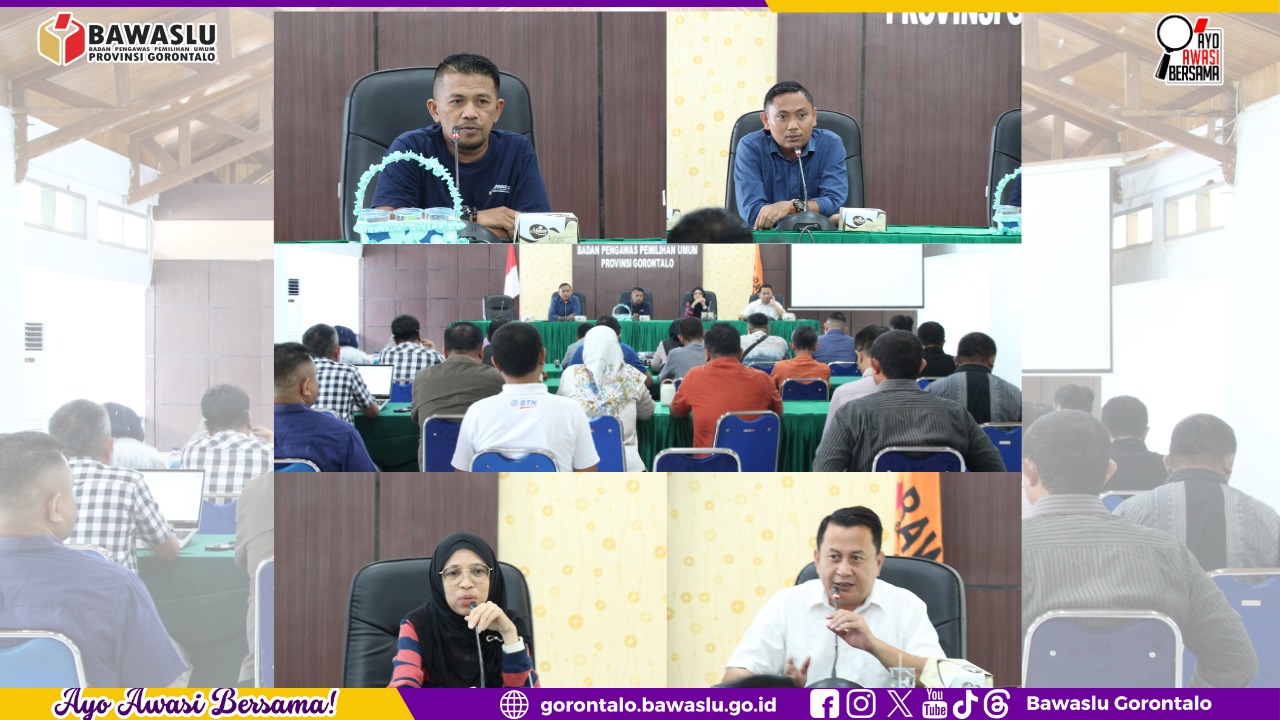 Final Check Up: Bawaslu Provinsi Gorontalo dan Bawaslu Kabupaten/Kota Kompak Matangkan Kesiapan Kegiatan Kelembagaan