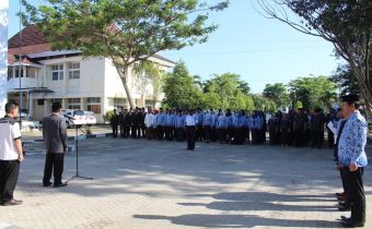 Bawaslu Provinsi Gorontalo Gelar Upacara Hut Kemerdekaan Ke 73 dihalaman Sekretariat Bawaslu Provinsi Gorontalo