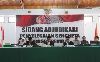 Bawaslu Provinsi Gorontalo Gelar Sidang Adjudikasi Sengketa Pemilu Bacalaeg DRPD Provinsi Gorontalo dari Partai Perindo