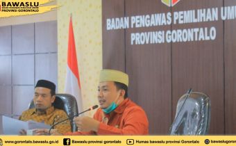 Kabag Nandar : Memandu Rakor Pengelolaan Barang Dugaan Pelanggaran Pemilu/Pemilihan Bawaslu Se Provinsi Gorontalo