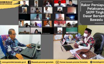 Bawaslu Provinsi Gorontalo Ikuti Rakornas SKPP Secara Daring