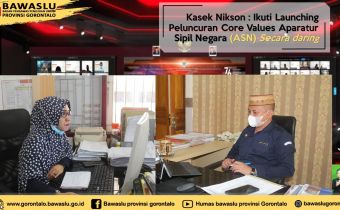 Kasek Nikson : Ikuti Launching Core Values ASN Secara Daring