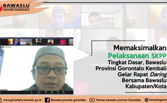 Memaksimalkan Pelaksanaan SKPP Tingkat Dasar, Bawaslu Provinsi Gorontalo Kembali Gelar Rapat Bersama Bawaslu Kabupaten/Kota