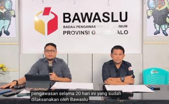 Bawaslu Provinsi Gorontalo Adakan konferensi pers Hasil Pengawasan Kampanye selama 20 hari Pengawasan