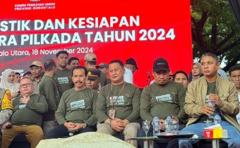 Nikson Entengo Hadiri Apel Logistik dan Kesiapan Penyelenggaraan Pemilihan 2024