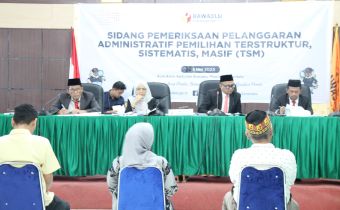 Bawaslu Provinsi Gorontalo kembali Gelar Sidang Dugaan Pelanggaran TSM, Agenda Pemeriksaan Saksi Pihak Terlapor
