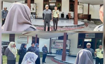 John Hendri Purba Pimpin langsung Apel Pagi di Bawaslu Pohuwato