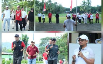 Jumâ€™at Sehati dan Semarak HUT RI ke-80 Bawaslu Provinsi Gorontalo ikuti Jalan Sehat bersama Bawaslu Bone Bolango