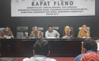 Bawaslu Gorontalo Hadiri Rapat Pleno KPU Provinsi Gorontalo