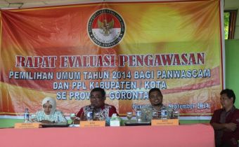 Rapat Evaluasi Pengawasan, Tugas Panwascam dan PPL telah selesai