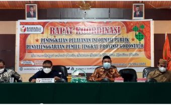Bawaslu Provinsi Gorontalo Menggelar Rakor Pelayanan Informasi Publik Bersama Bawaslu Kabupaten/Kota Sekaligus Halal bi Halal.