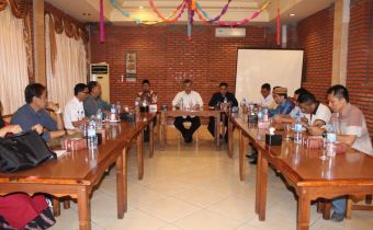 KETUA BAWASLU PROVINSI GORONTALO JAHARUDIN UMAR SAMPAIKAN PENANGANAN PELANGGRAN DI RAPAT KOMINDA