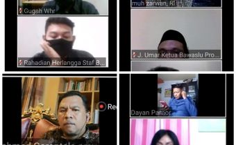 Bawaslu Gorontalo ikuti Rakernis Daring Sosialisasi Penyelesaian Sengketa.