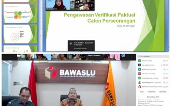 BAWASLU Gorontalo Mengikuti Rakornas Persiapan Pengawasan Verifikasi Faktual Pencalonan Perseorangan Pilkada 2020