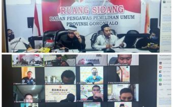 Bawaslu Gorontalo Gelar Rakor Pengawasan Coklit Pilkada 2020.