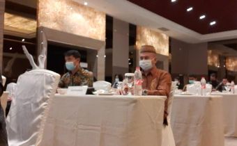 Nikson Entengo hadiri Kegiatan Rencana Kerja dan Evaluasi Anggaran Pilkada 2020.