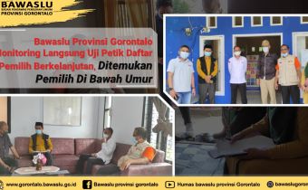 Bawaslu Provinsi Gorontalo Monitoring Langsung Uji Petik Daftar Pemilih Berkelanjutan, Ditemukan Pemilih Di Bawah Umur