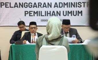 Lanjutan Sidang Pemeriksaan Pelanggaran Administratif Pemilihan Umum, Bawaslu Provinsi Gorontalo Lakukan Pembuktian
